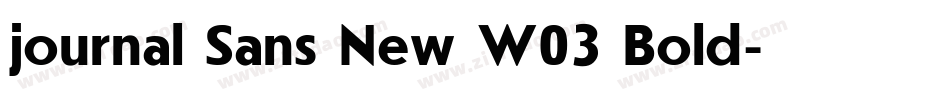 journal Sans New W03 Bold字体转换